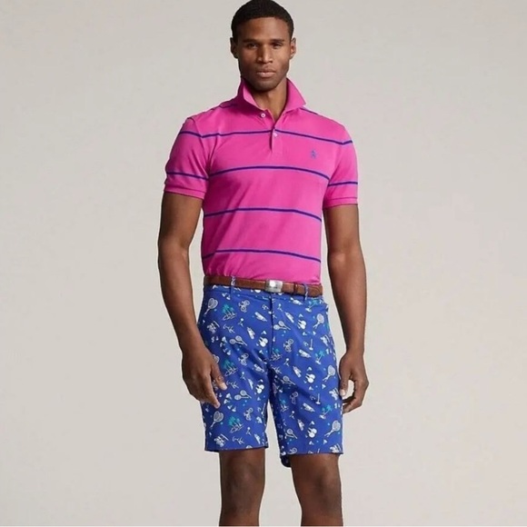 POLO golf shorts nwt 36. Martini Palm tree golf cart tennis racket. Pickle ball